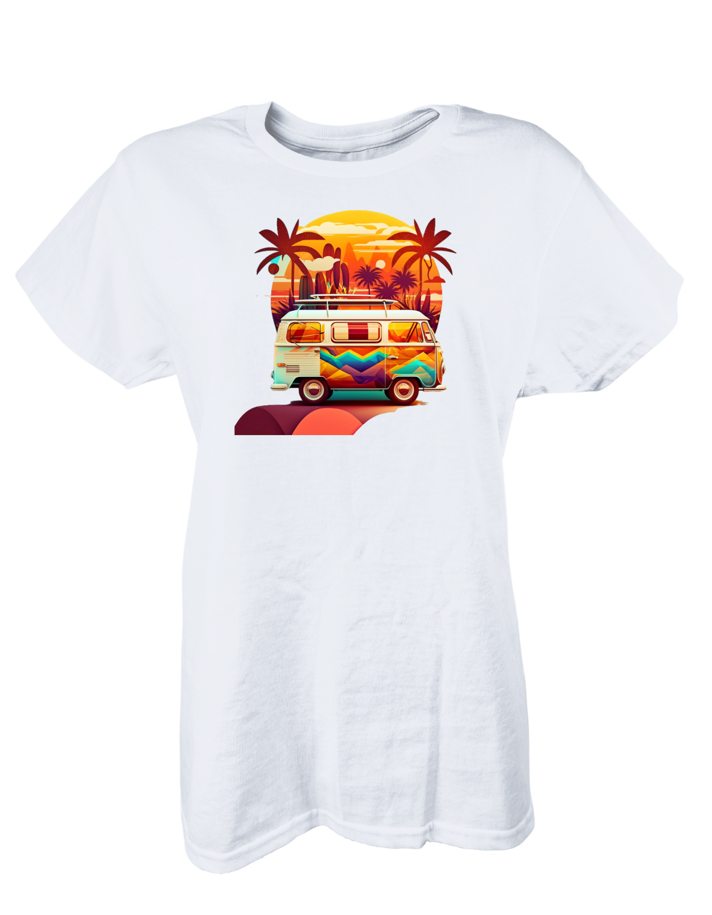 SUNSET VAN WOMEN GRAPHIC TEE