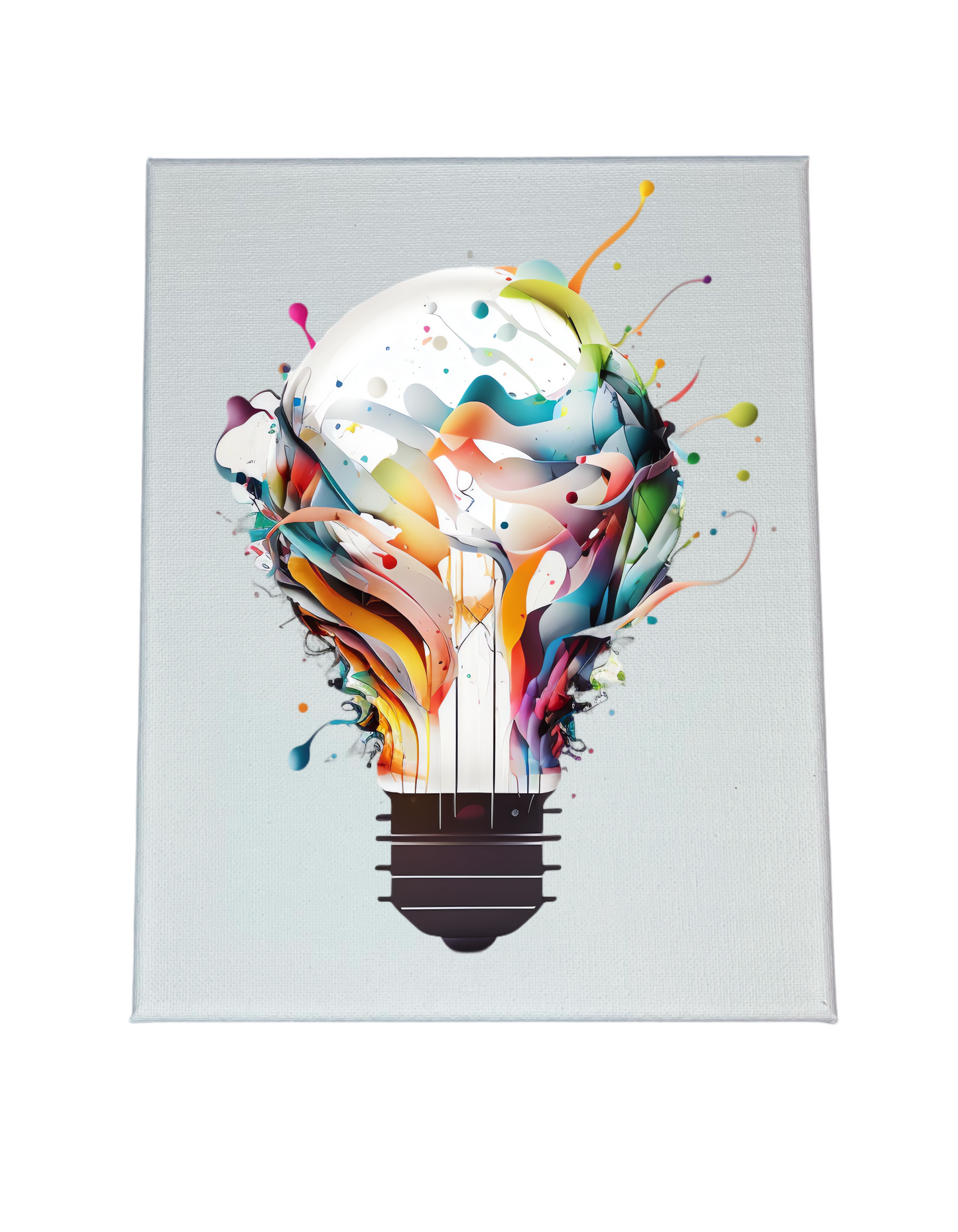 WAVY COLOR LIGHTBULB CANVAS